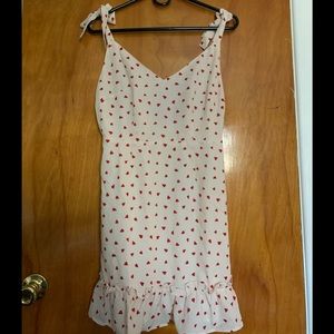 Zaful heart dress tie straps zip back brand new size S